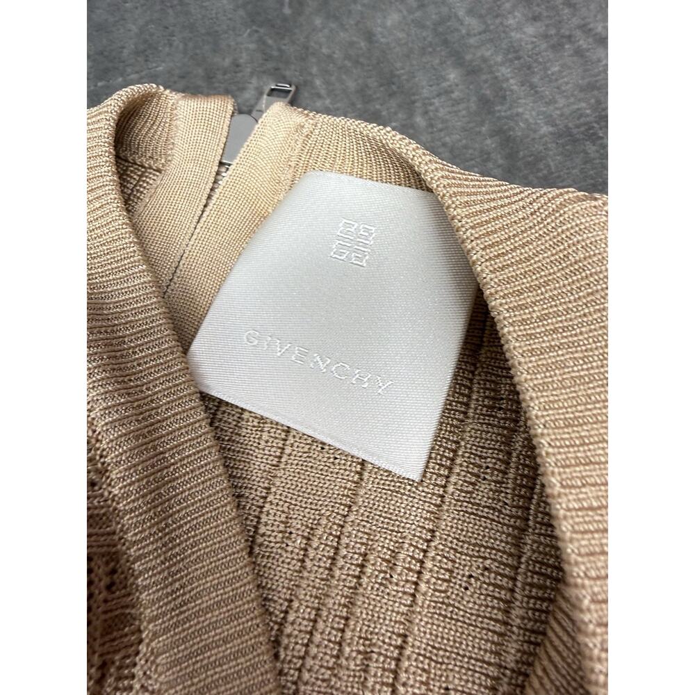 Givenchy 4G Logo Jacquard Knit Mini Dress Beige Long Sleeve Size Small - Picture 13 of 16